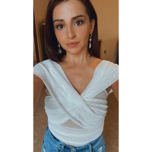 Off the Shoulder Mesh Bodysuit